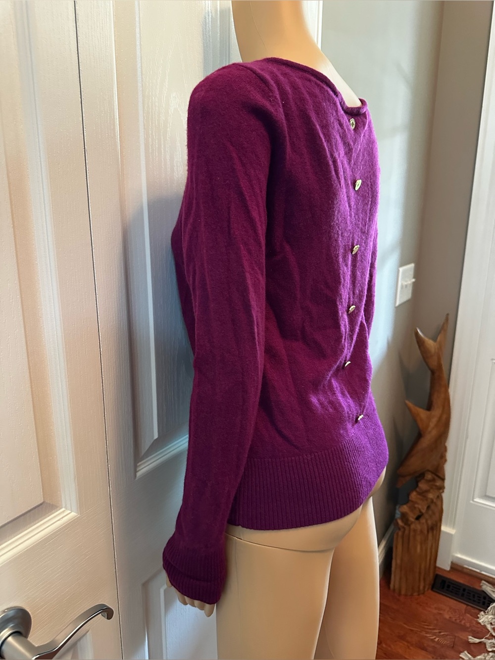 Lilly Pulitzer Maroon Cashmere Crewneck Sweater - Picture 5 of 7